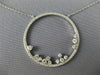 ESTATE LARGE .68CT DIAMOND 18KT WHITE GOLD CIRCLE OF LIFE FLOATING LOVE NECKLACE