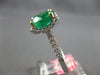 4.49CT DIAMOND & AAA EMERALD 18KT 2 TONE GOLD CLASSIC ROUND HALO ENGAGEMENT RING