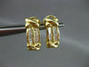 ESTATE LONG 1.12CT DIAMOND BAGUETTE 14K YELLOW GOLD CLIP ON EARRINGS !!! #17948