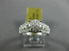 ESTATE .86CT DIAMOND 18KT WHITE GOLD 3D CLUSTER ROUND ETOILE ENGAGEMENT RING
