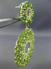 ESTATE LARGE .75CT DIAMOND & MULTI GEM 14K 2 TONE GOLD BOHEMIAN GREEN EARRINGS