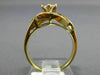 ESTATE 1.28CT DIAMOND 14K YELLOW GOLD 3D SOLITAIRE INFINITY ENGAGEMENT RING #750