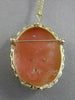 ANTIQUE HABILLE EURO DIAMOND 14K YELLOW GOLD SHELL CAMEO PIN PEDANT ITALY #20632
