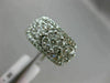 ESTATE WIDE 1.36CT DIAMOND 18KT WHITE GOLD FLOWER PAST PRESENT FUTURE LOVE RING