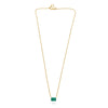 3.15CT AAA EMERALD 18KT YELLOW GOLD CLASSIC EMERALD CUT SOLITAIRE LOVE NECKLACE