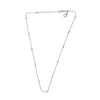 ESTATE .58CT FANCY YELLOW DIAMOND 18K TWO TONE GOLD DIAMOND BY THE YARD NECKLACE