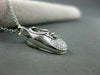 ESTATE .10CT DIAMOND 14KT WHITE GOLD BABY SHOE PENDANT & CHAIN F/G VS #191