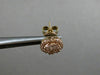 ESTATE LARGE .77CT ROUND DIAMOND 18KT ROSE GOLD 3D CLUSTER HALO STUD EARRINGS