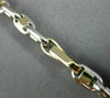 ESTATE WIDE 14K WHITE & YELLOW GOLD 3D SOLID HANDCRAFTED ITALIAN BRACELET #22788