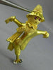 ESTATE LARGE .20CT AAA RUBY & SAPPHIRE 18K YELLOW GOLD 3D SCARECROW BROOCH PIN