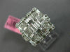 ESTATE LARGE 1.87CT DIAMOND 18KT WHITE GOLD 3D SQUARE CLUSTER ANNIVERSARY RING