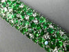 ESTATE MASSIVE 40.02CT DIAMOND & TSAVORITE 18K WHITE GOLD 3D GRADUATING BRACELET