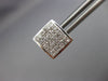 ESTATE 1.0CT DIAMOND 14KT WHITE GOLD 3D CLASSIC SQUARE PAVE STUD EARRINGS #19721