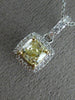 ESTATE 1.36CT WHITE & FANCY YELLOW DIAMOND 18KT 2 TONE GOLD 3D FILIGREE PENDANT