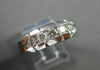 ESTATE WIDE .40CT DIAMOND 5 STONE 14KT WHITE GOLD MENS ANNIVERSARY RING #4047