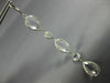 ESTATE EXTRA LARGE AAA CRYSTAL 14KT WHITE GOLD 3D MULTI SHAPE HANGING EARRINGS