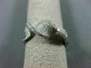 ESTATE 1.01CT DIAMOND 14KT WHITE GOLD 3D MULTI ROW WAVE SWIRL ANNIVERSARY RING
