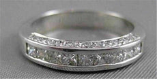 ESTATE PRINCES & ROUND DIAMOND ANNIVERSARY 14K WHITE GOLD WEDDING RING VVS #1170