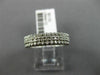 ESTATE WIDE 1.0CT DIAMOND 14KT WHITE GOLD 3D THREE ROW ETERNITY ANNIVERSARY RING