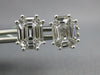 LARGE 1.09CT DIAMOND 18K WHITE GOLD MULTI SHAPE INVISIBLE OCTAGON STUD EARRINGS