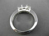 ESTATE .44CT DIAMOND 14KT WHITE GOLD 3 STONE SEMI MOUNT ENGAGEMENT RING #22464