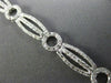 ESTATE WIDE .96CT DIAMOND 14KT WHITE GOLD CLASSIC CIRCLE OF LIFE TENNIS BRACELET