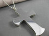 ESTATE EXTRA LARGE .45CT DIAMOND 14K WHITE & YELLOW GOLD 3D CROSS PENDANT #12476