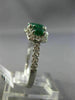 ESTATE WIDE 3.07CT DIAMOND AAA EMERALD & RUBY 14K WHITE GOLD 3D ANNIVERSARY RING