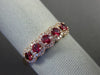ESTATE .56CT DIAMOND & AAA RUBY 14KT ROSE GOLD 5 STONE WEDDING ANNIVERSARY RING