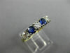 ESTATE 1.15CT DIAMOND SAPPHIRE 14KT 2 TONE GOLD WEDDING ANNIVERSARY RING #25467