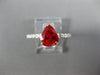 2.66CT DIAMOND & AAA ORANGE SAPPHIRE 18KT 2 TONE GOLD PEAR SHAPE ENGAGEMENT RING