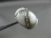 ESTATE WIDE .55CT DIAMOND 14KT WHITE GOLD AAA MOTHER OF PEARL CRISS CROSS RING