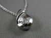 ESTATE DIAMOND SOLITAIRE TEARDROP 18KT WHITE GOLD MODERN PENDANT F VS #7561