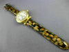LARGE MICHELE CABER .58CT DIAMOND MOTHER OF PEARL STAINLESS STEEL CHEETAH WATCH