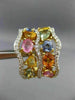 LARGE 10.39CT DIAMOND & MULTI GEM 14KT YELLOW GOLD MULTI SHAPE CLIP ON EARRINGS