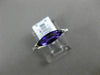 ESTATE .98CT DIAMOND & AAA CUSHION CUT AMETHYST 14KT WHITE GOLD 3D LOVE FUN RING