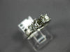 ESTATE .50CT DIAMOND 14K WHITE GOLD 3D 3 STONE SEMI MOUNT ENGAGEMENT RING #22405