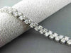 ESTATE WIDE 4.65CT ROUND DIAMOND 14K WHITE GOLD TWO ROW CLASSIC BRACELET AMAZING