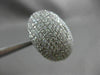 ESTATE MASSIVE 7.89CT DIAMOND 18KT WHITE GOLD MULTI ROW PAVE DOME SHAPE FUN RING