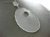 ESTATE EXTRA LARGE .28CT DIAMOND 14KT WHITE GOLD MATTE & SHINY OVAL FUN NECKLACE