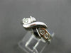 ESTATE WIDE .32CT ROUND DIAMOND 14KT WHITE GOLD X & O DESIGN LOVE RING #17451