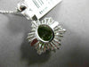 ESTATE WIDE 5.05CT DIAMOND & PERIDOT 14K WHITE GOLD MULTI SHAPE FLOATING PENDANT
