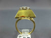 ANTIQUE LARGE .50CT DIAMOND 14K WHITE & YELLOW GOLD 3D CLASSIC PYRAMID RING #129