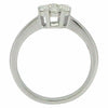 ESTATE .56CT DIAMOND 18KT WHITE GOLD 3D CLUSTER SOLITAIRE FLOWER FRIENDSHIP RING