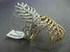 ESTATE MASSIVE 2.14CT DIAMOND 18K WHITE & YELLOW GOLD MULTI DOUBLE LEAF FUN RING