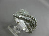 ESTATE 1.99CT BAGUETTE DIAMOND 18KT WHITE GOLD 3D CRISS CROSS INFINITY LOVE RING