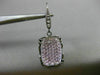ESTATE LARGE 2.15CT DIAMOND & TOPAZ 18KT BLACK GOLD FILIGREE HANGING EARRINGS
