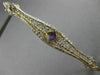 ANTIQUE .30CT AAA AMETHYST 14K 2 TONE GOLD HANDCRAFTED FILIGREE PIN BROOCH 26093
