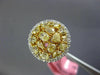 GIA LARGE 2.87CT WHITE & FANCY YELLOW DIAMOND 18KT TWO TONE GOLD 3D CLUSTER RING