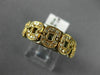 ESTATE WIDE .22CT DIAMOND 18KT WHITE & ROSE GOLD 3D SQUARE HALO ANNIVERSARY RING